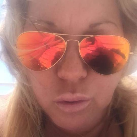 orange flash polarized ray ban